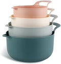 COOK WITH COLOR Nesting Plastic Mixing Bowl Set with Pour Spouts and Handles