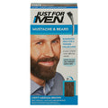 Just For Men Brush-In Color Gel for Mustache & Beard, Light Medium Brown M-30 / 0.5 Oz