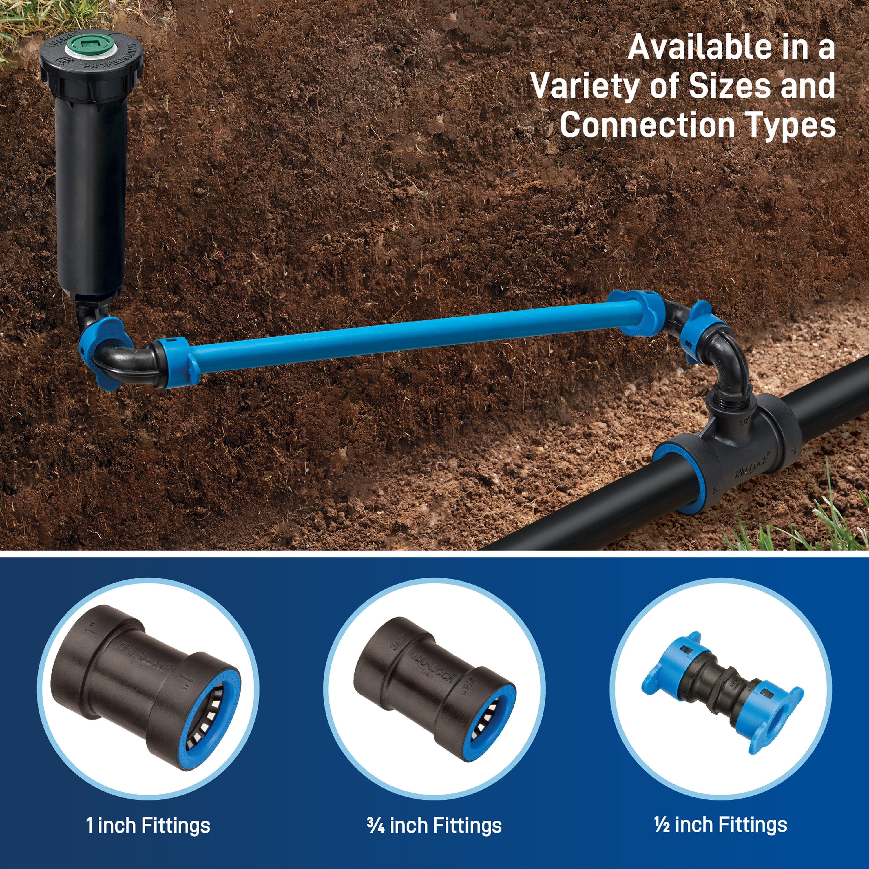 1/2" Blu-Lock x 1/2" MPT Tee 31979