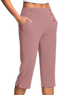 Capri Pants for Women Plus Size High Waisted Stretch Cropped Golf Workout Yoga