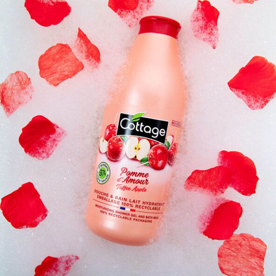 Cottage Candy Apple Scented Shower Gel Hydrating Wash 750ml