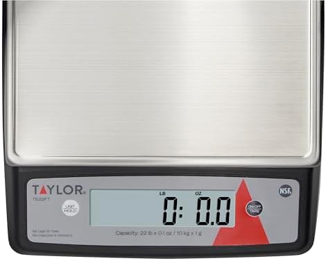 Taylor TE22FT 22-Pound Digital Portion Control Scale, Food Scale