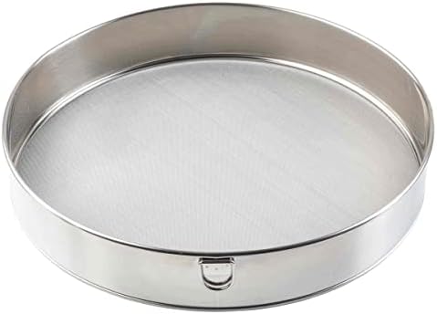 Tablecraft Fine Mesh Sieve Strainer, 12-Inch Round Ultra-Fine Stainless Steel