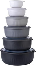 COOK WITH COLOR Prep Bowls with Lids- Wide and Deep Nesting Plastic Small