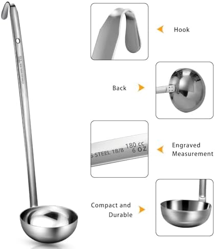 Meekoo 3 Pcs Stainless Steel Ladles Soup