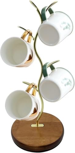 Mi hogar Leaf-Shaped Mug Tree Stand