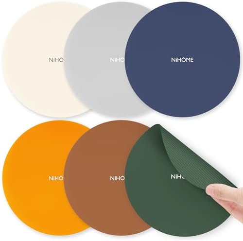 NiHome Silicone Jar Opener Gripper Pads, 6 In