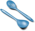 VOVOLY Silicone Spoons for Cooking, Solid & Slotted Spoon, Starry Blue
