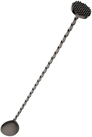 Barfly Bar Spoon with Muddler 11 13/16", Gun Metal Black