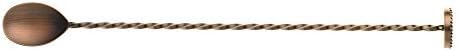 Barfly Bar Spoon, Muddler 11 13/16", Antique Copper