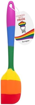 Cooking With Pride Non-Stick Scraper Spatula, Heat-Safe Silicone With Iron Core