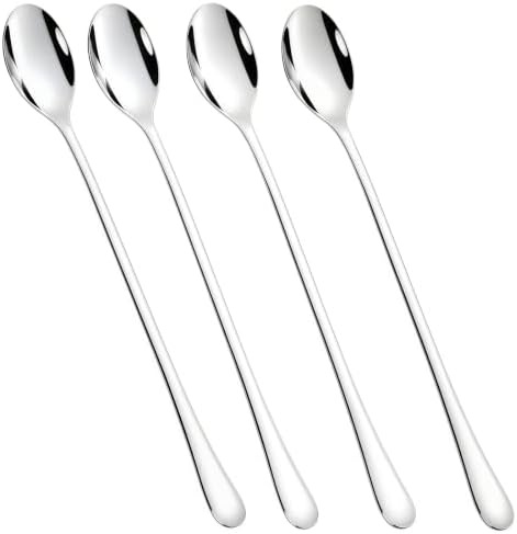 8 Inch Long Handle Iced Tea Spoons, 18/8 Stainless Steel Coffee Spoons