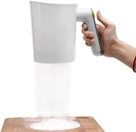 Electric Flour Sifter, Battery Operated Flour Sieve, 4 Cup/1L Baking Tool