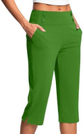 Capri Pants for Women Plus Size High Waisted Stretch Cropped Golf Workout Yoga