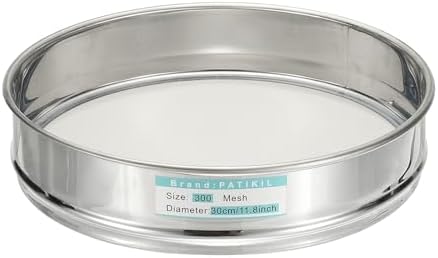 PATIKIL 300 Mesh Lab Sieve, 11.8" Diameter Sifting Screen 304 Stainless Steel