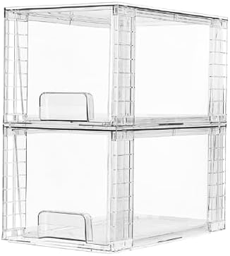 Vtopmart 2 Pack Large Stackable Storage Drawers