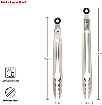 KitchenAid Universal Utility and Serving Stainless Steel Kitchen Tongs