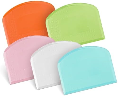 Flexible Dough Scraper & Cutter Set, 5-Piece Bench & Bowl Scrapers