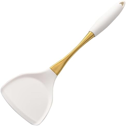1-piece White and Gold Silicone Cooking Utensils, Kitchen Essentials