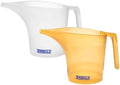 Funnel Pitcher with Spout 2pc Set | 1 Liter Plastic Measuring Pitchers