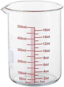 High Borosilicate Glass Measuring Cup-V-Shaped Spout, 500ml Glass Measuring