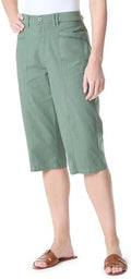 Gloria Vanderbilt Women's High Rise Ribbed Waist Cargo Skimmer Short Standard