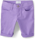The Children's Place Girls' Roll Cuff Twill Skimmer Shorts