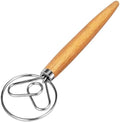 TEEVEA Danish Dough Whisk Wooden Handle Stainless Steel
