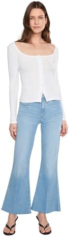 PAIGE Marlow Skimmer Seamed Beltloops Raw Hem in Santorini Sky