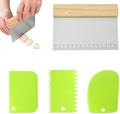 4 PCS Bench Scraper, Scraper Food Tool, Dough Scraper and Pastry Cutter