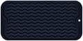 Silicone Dish Drying Mat, Non-Slip Easy Clean Sink Mat, Dark Blue