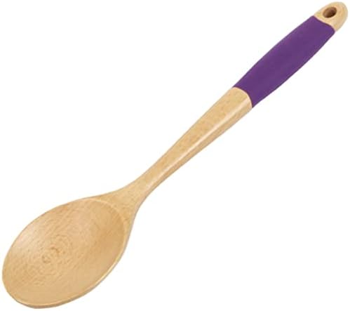 Chef Craft Premium Silicone Handle Wooden Spoon Set, 14 inch