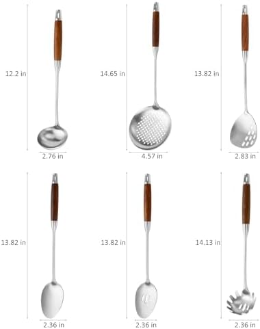 Izurok 18/10 Stainless Steel Kitchen Utensils Set, 6 Piece Cooking Utensils