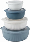 COOK WITH COLOR Prep Bowls with Lids- Wide and Deep Nesting Plastic Small