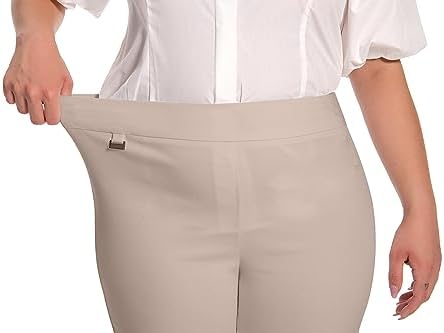 Jenna Rose Women's Pull-On Dress Shorts w/D-Ring – Work & Office Casual