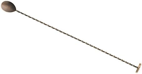 Barfly Bar Spoon with Muddler End, 15 3/4", Antique Copper