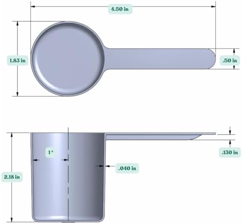 1/3 Cup Long Handle Plastic Measuring Scoop