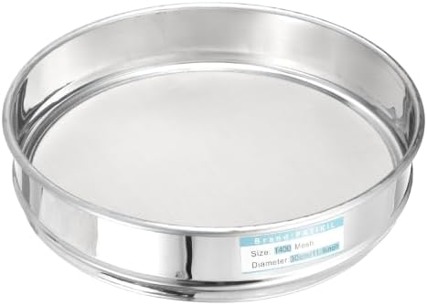 PATIKIL 1400 Mesh Lab Sieve, 11.8" Diameter Sifting Screen 304 Stainless Steel