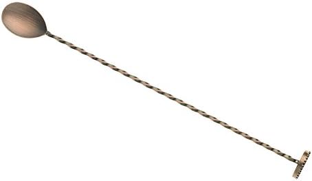 Barfly Bar Spoon, Muddler 11 13/16", Antique Copper