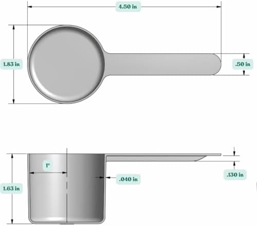 1/4 Cup Long Handle Plastic Measuring Scoop