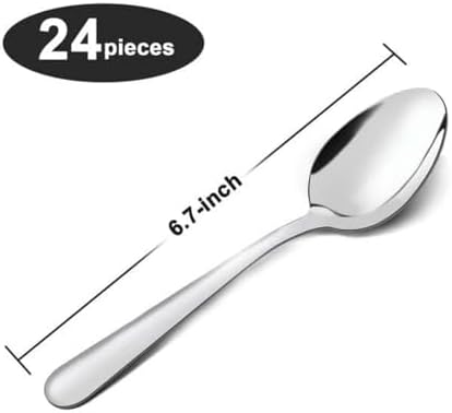 Unokit 24 Pieces Dinner Spoons Set Silverware