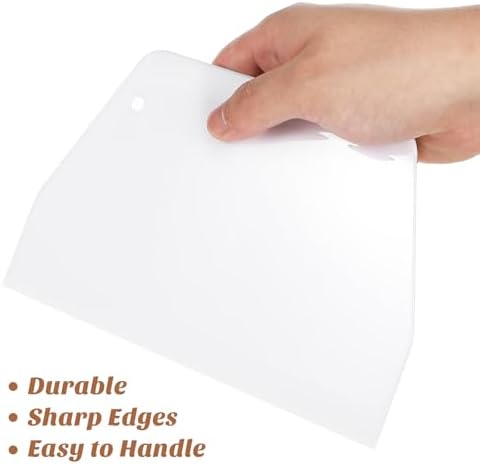 TEHAUX 2pcs Plastic Dough Scraper & Cake Decorating Tool