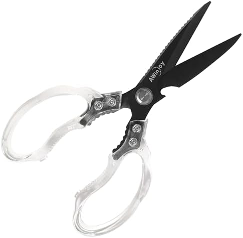 Kitchen Scissors, Heavy Duty Sharp Kitchen Shears, Stainless Steel & Aluminum