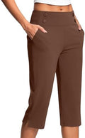 Capri Pants for Women Plus Size High Waisted Stretch Cropped Golf Workout Yoga