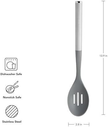 KitchenAid Slotted Spoon with Stainless Steel Handle, Nonstick Safe, Durable