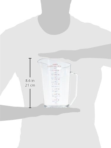 Cambro 200MCCW 2 qt Capacity, Camwear Clear Polycarbonate Liquid Measuring Cup