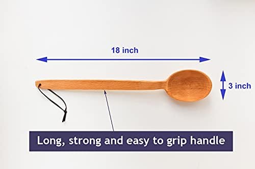 ECOSALL 18" Heavy Duty Large Wooden Spoon
