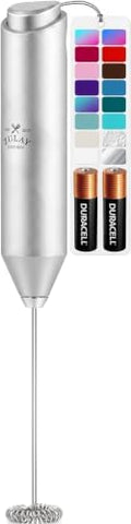 Zulay Kitchen Powerful Milk Frother AA Batteries Included – Ultra Fast Handheld