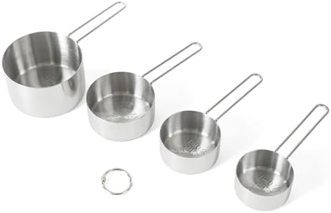 Martha Stewart Richburn 4-Piece Stainless Steel Measuring Cups Set – Durable