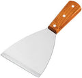 Super Z Outlet Stainless Steel Blade Grill Slant Edge Scraper Wooden Handle